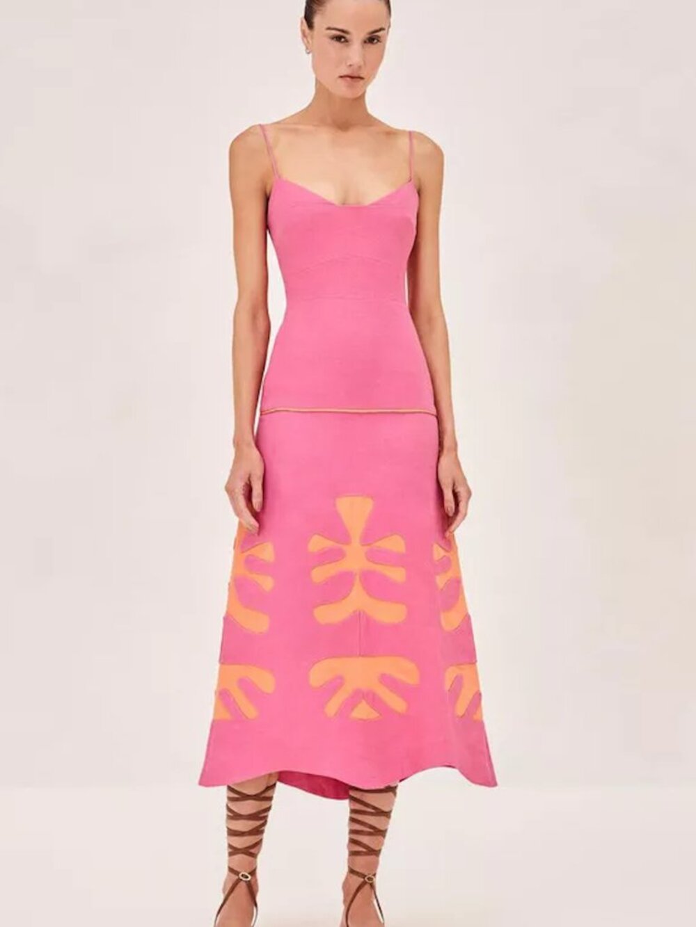 Alexis Nalory Midi Dress in Hibiscus Size Large